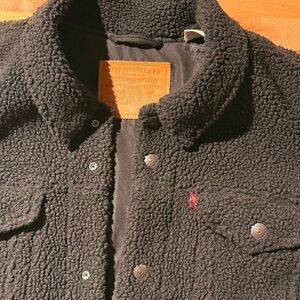 Levis Black Sherpa Jacket Men’s